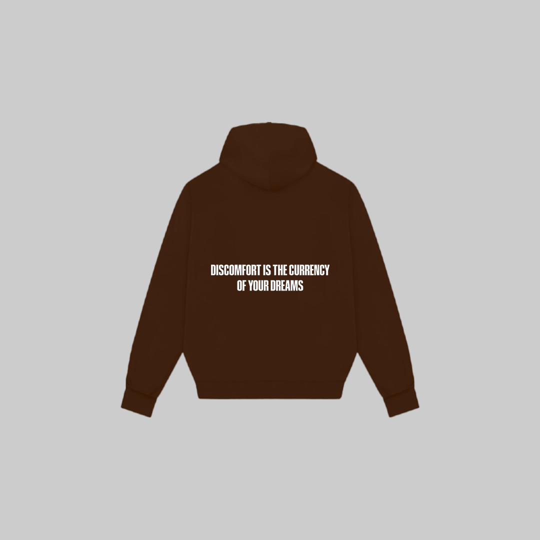 Hoodie Brown w/ White Quote