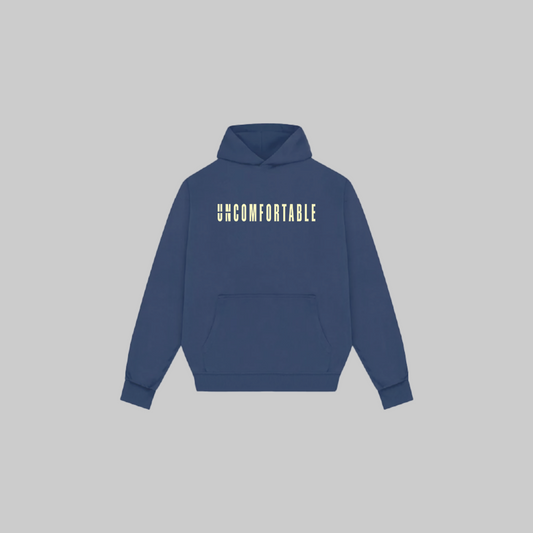 Hoodie Blue w/ Cream Quote